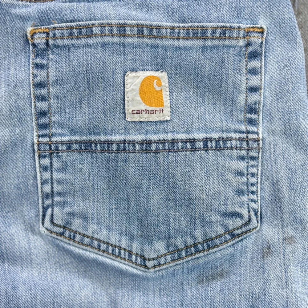 Vintage Carhartt Distressed Light Wash Patina Raw Hem Jeans